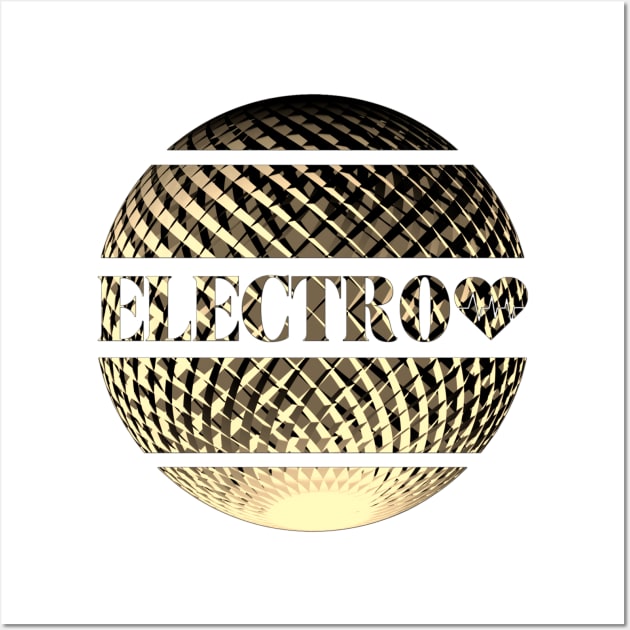 Electro in Gold - Electronic music Wall Art by Bailamor